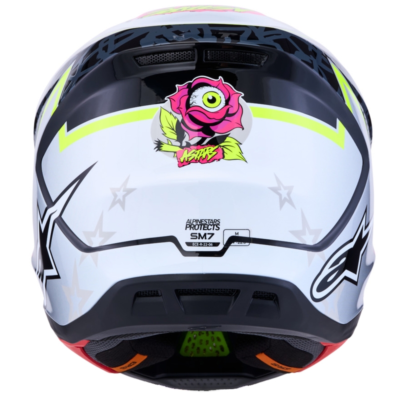Κράνος Alpinestars Supertech S-M7 Blaster για μοτοσικλέτα Motocross, γκρι-φλουό κίτρινο