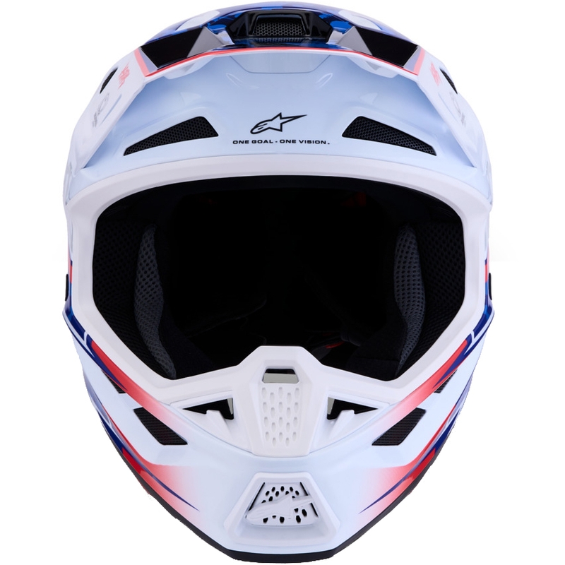 Κράνος motocross Alpinestars Supertech S-M7 Blaster λευκό-μπλε