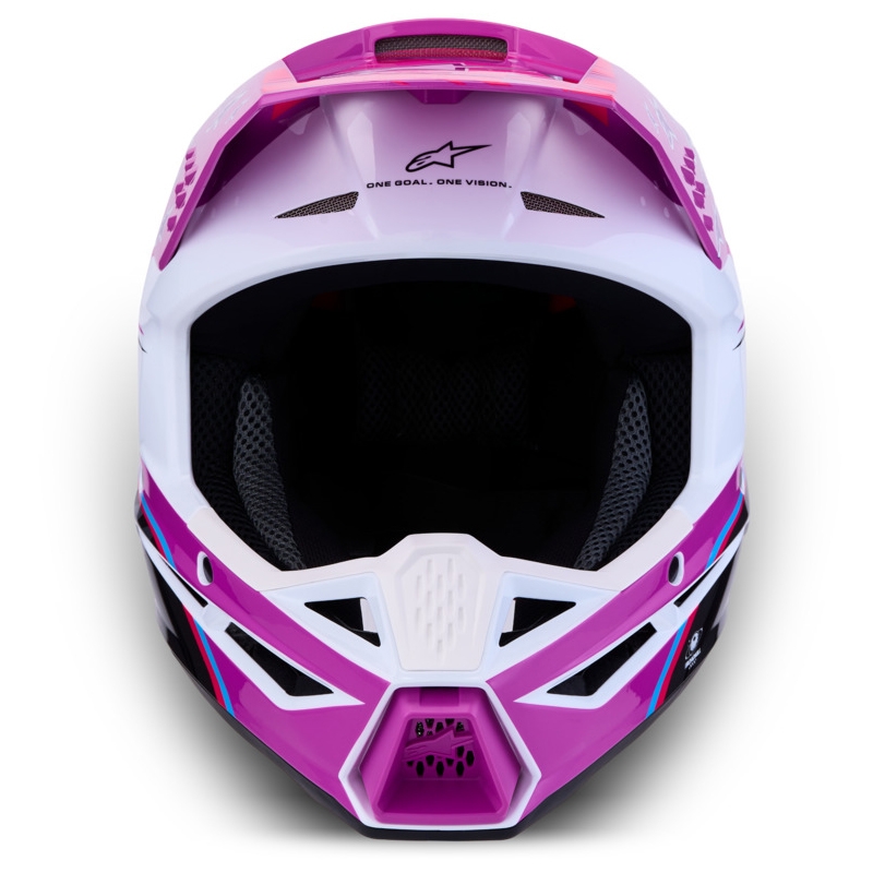 Παιδικό Κράνος Motocross Alpinestars S-M3 Falcon Μωβ-Λευκό-Μαύρο