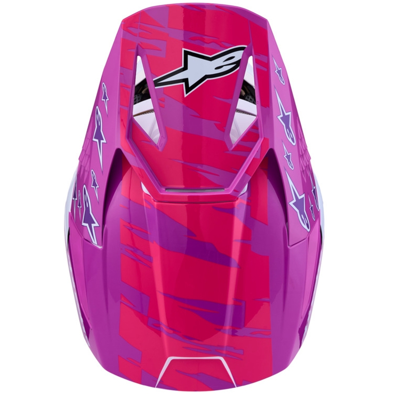 Παιδικό Κράνος Motocross Alpinestars S-M3 Falcon Μωβ-Λευκό-Μαύρο
