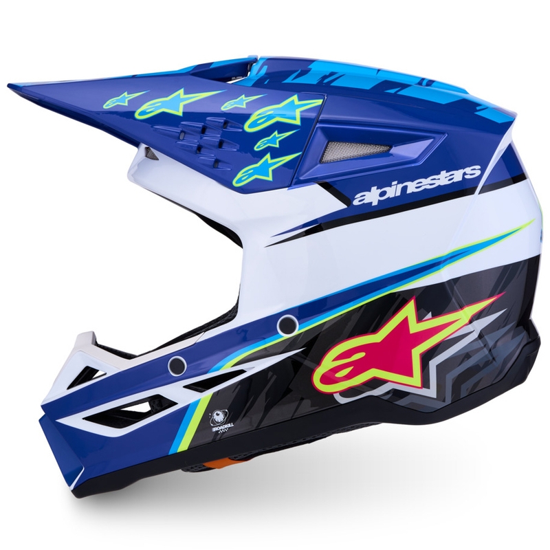 Παιδικό κράνος motocross Alpinestars S-M3 Falcon μπλε-λευκό-μαύρο