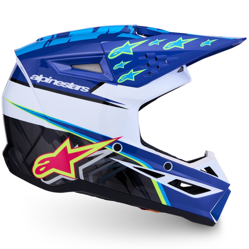 Παιδικό κράνος motocross Alpinestars S-M3 Falcon μπλε-λευκό-μαύρο