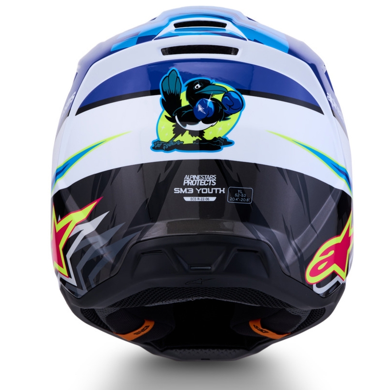 Παιδικό κράνος motocross Alpinestars S-M3 Falcon μπλε-λευκό-μαύρο