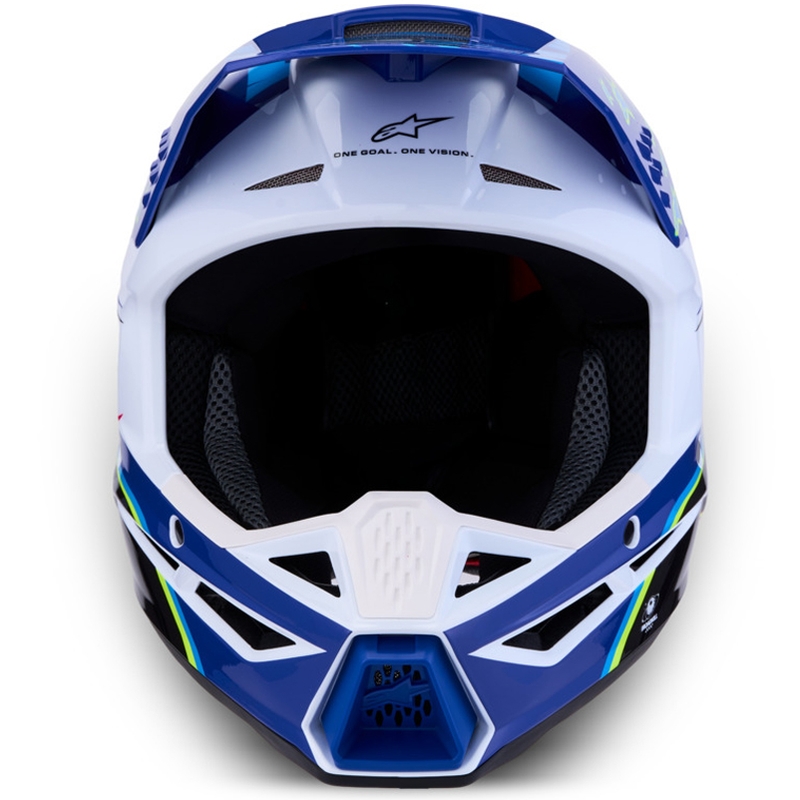 Παιδικό κράνος motocross Alpinestars S-M3 Falcon μπλε-λευκό-μαύρο
