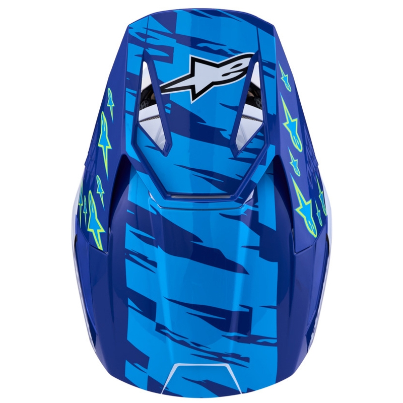 Παιδικό κράνος motocross Alpinestars S-M3 Falcon μπλε-λευκό-μαύρο