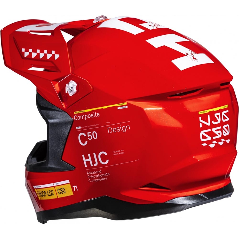 HJC C50 Tagg MC1 μοτοκρός κράνος κόκκινο