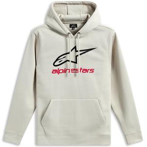 Φούτερ Alpinestars Always Hoodie 3 κρεμ λευκό-μαύρο-κόκκινο