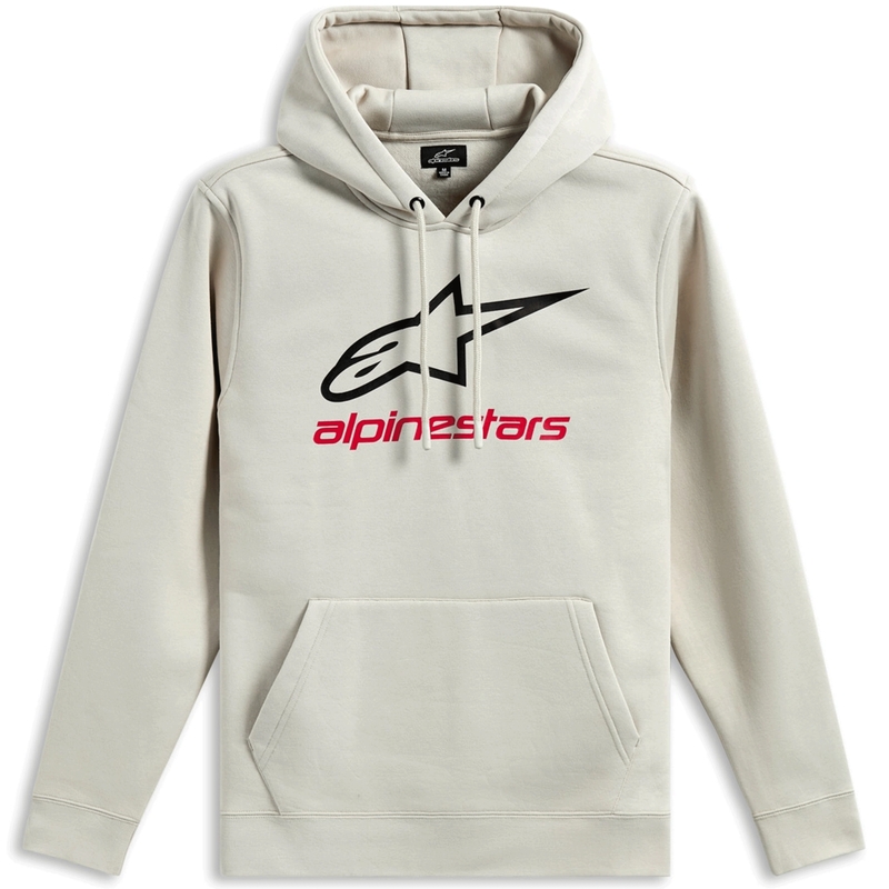 Φούτερ Alpinestars Always Hoodie 3 κρεμ λευκό-μαύρο-κόκκινο