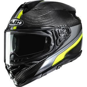 Κράνος μοτοσικλέτας full face HJC F72 Carbon Eos MC3H μαύρο-φθοροκίτρινο