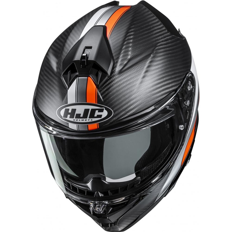 Κράνος μοτοσικλέτας full face HJC F72 Carbon Eos MC6HSF μαύρο-πορτοκαλί