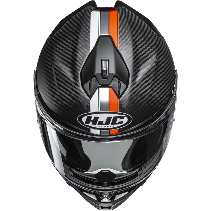 Κράνος μοτοσικλέτας full face HJC F72 Carbon Eos MC6HSF μαύρο-πορτοκαλί