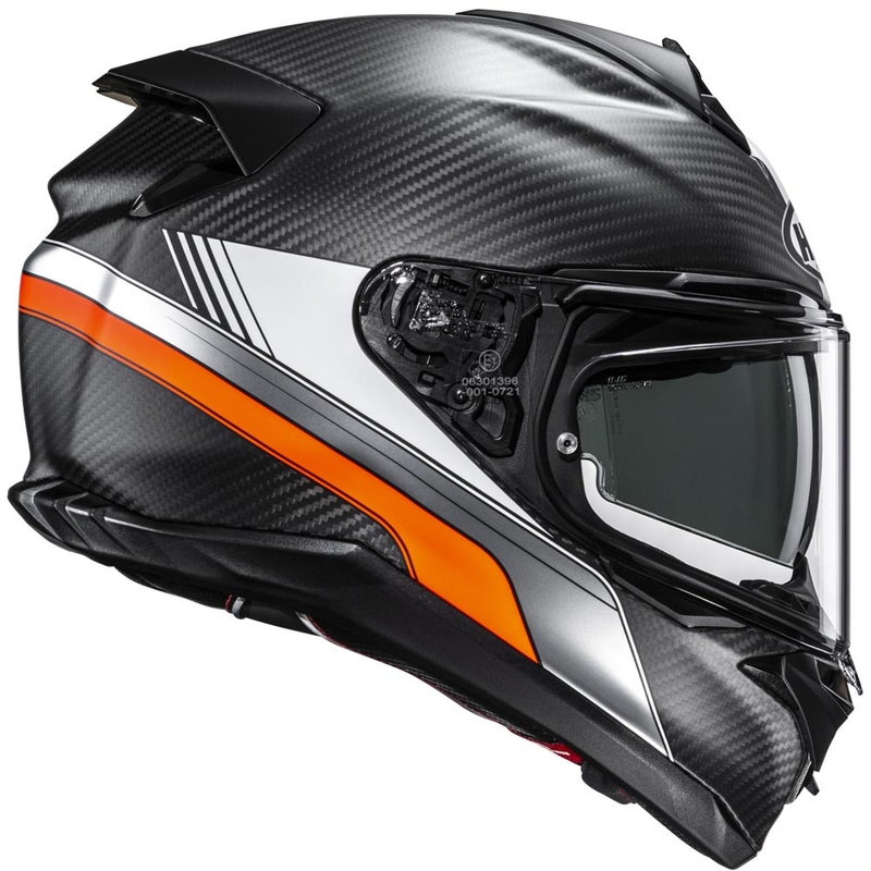 Κράνος μοτοσικλέτας full face HJC F72 Carbon Eos MC6HSF μαύρο-πορτοκαλί