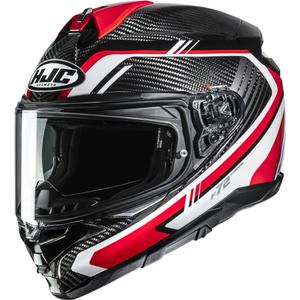 Κράνος μοτοσικλέτας full face HJC F72 Carbon Kairo MC1 μαύρο-άσπρο-κόκκινο