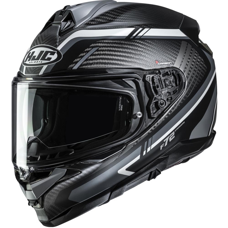 Κράνος μοτοσικλέτας full face HJC F72 Carbon Kairo MC5SF μαύρο-γκρι-λευκό