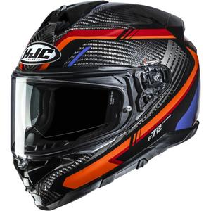Κράνος μοτοσικλέτας full face HJC F72 Carbon Kairo MC8 μαύρο-πορτοκαλί-κόκκινο-μωβ