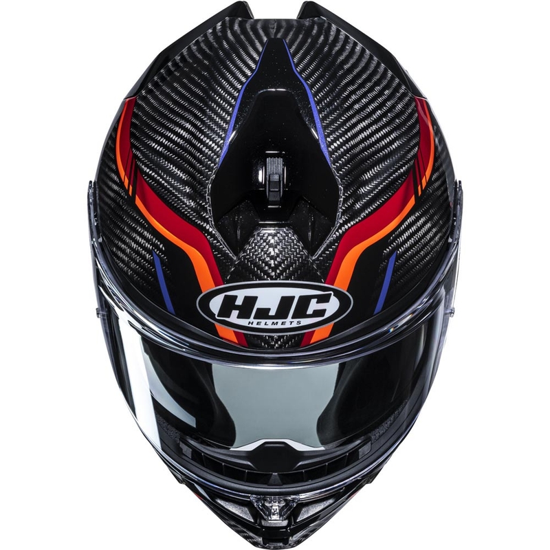 Κράνος μοτοσικλέτας full face HJC F72 Carbon Kairo MC8 μαύρο-πορτοκαλί-κόκκινο-μωβ