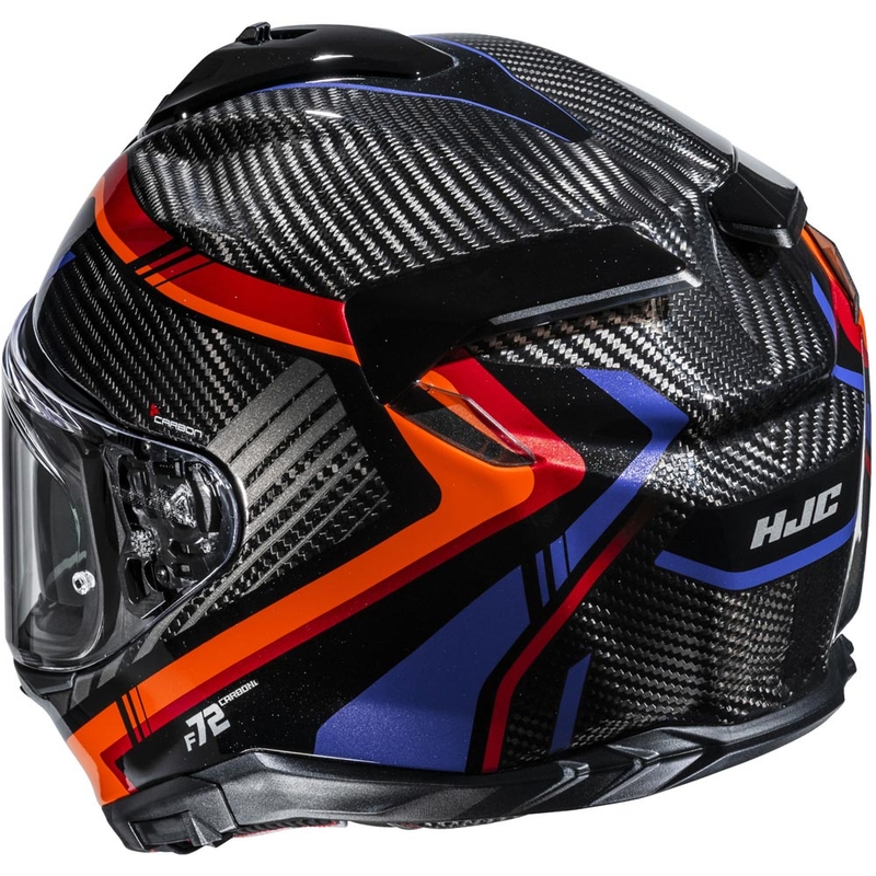 Κράνος μοτοσικλέτας full face HJC F72 Carbon Kairo MC8 μαύρο-πορτοκαλί-κόκκινο-μωβ