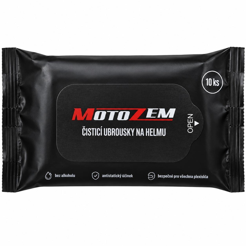 Μαντηλάκια καθαρισμού κράνους MotoZem 10 τεμάχια.