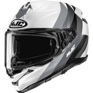 Κράνος μοτοσικλέτας full face HJC F72 Racero MC10 λευκό-γκρι-μαύρο