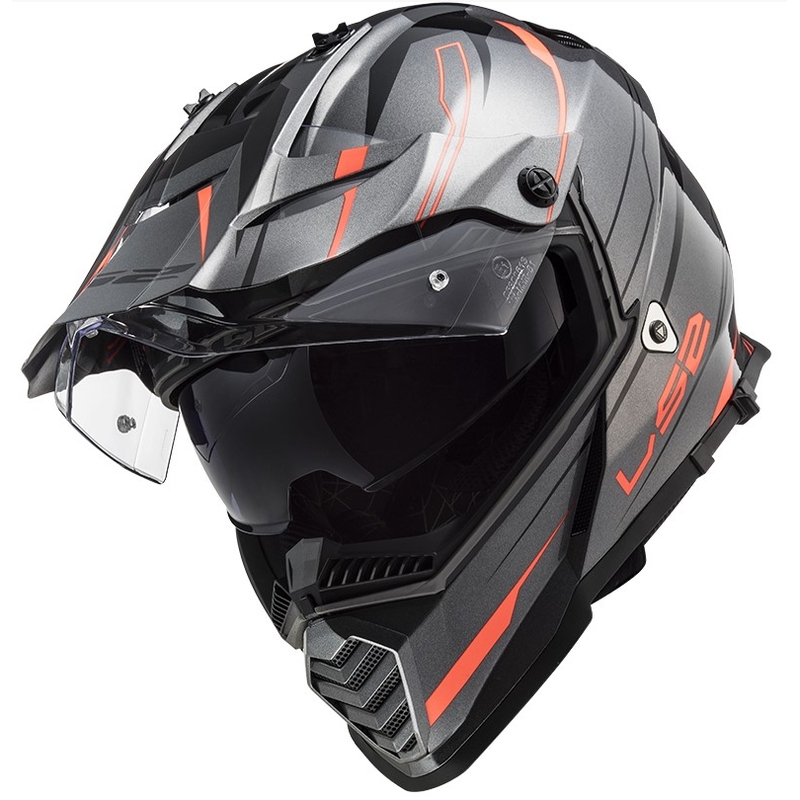 Κράνος Enduro LS2 MX436 Pioneer EVO Knight τιτάνιο πορτοκαλί