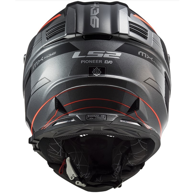 Κράνος Enduro LS2 MX436 Pioneer EVO Knight τιτάνιο πορτοκαλί