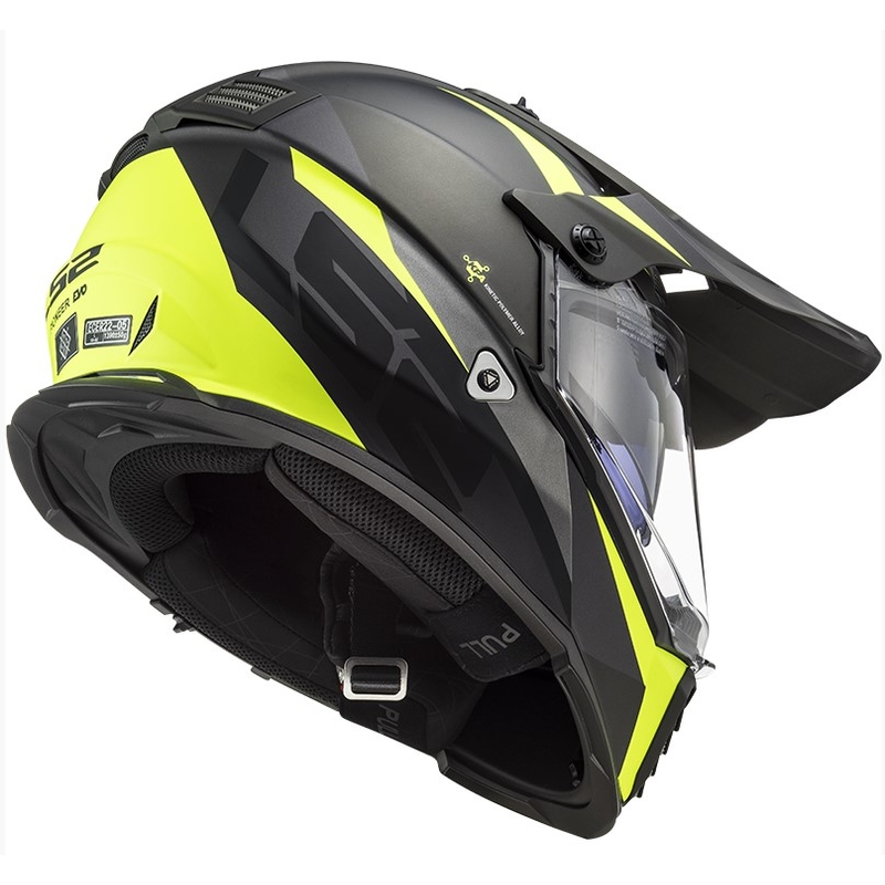 Κράνος Enduro LS2 MX436 Pioneer EVO Router μαύρο-κίτρινο φλούο