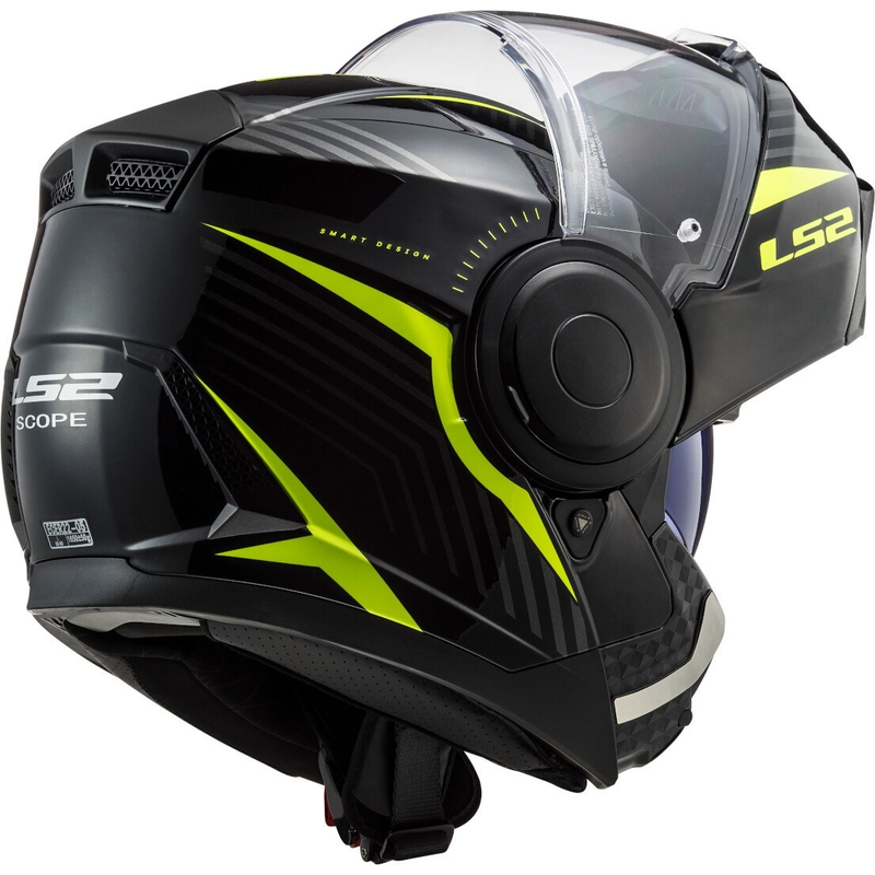 Vyklápěcí přilba na motorku LS2 FF902 Scope Skid černo-fluo žlutá