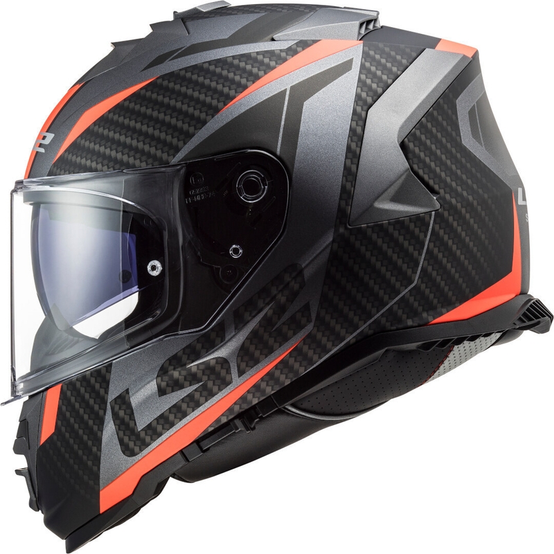 LS2 FF800 Storm Racer τιτάνιο-φλούο πορτοκαλί ενσωματωμένο κράνος μοτοσικλέτας