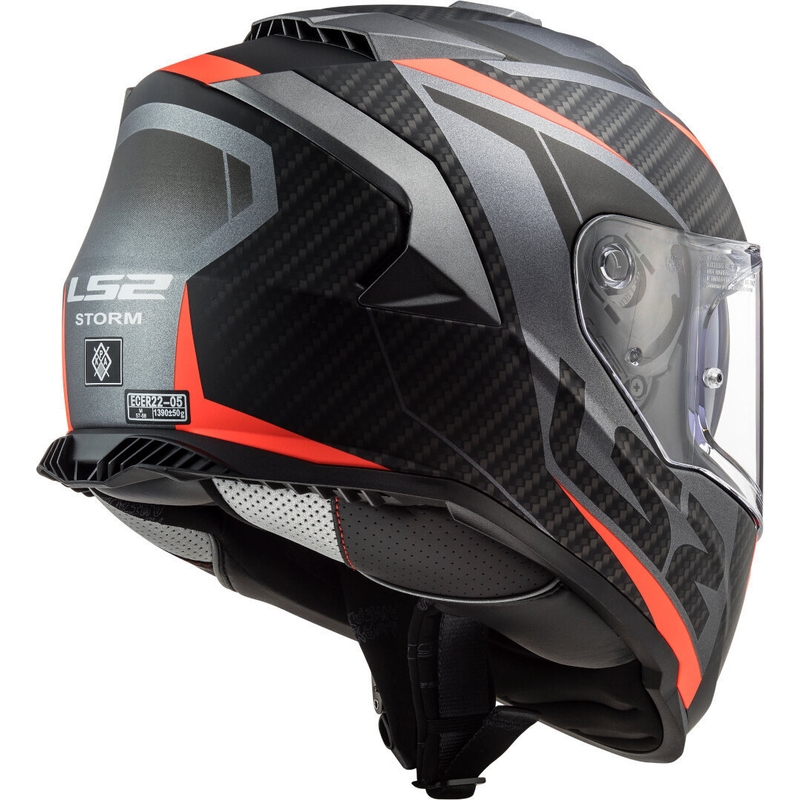 LS2 FF800 Storm Racer τιτάνιο-φλούο πορτοκαλί ενσωματωμένο κράνος μοτοσικλέτας
