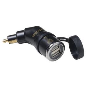 Προσαρμογέας DIN Interphone με έξοδο 2x USB για μοτοσικλέτες, 2A