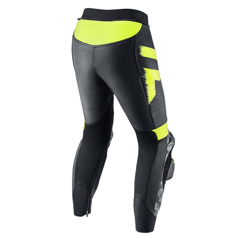 Kalhoty na motorku Rebelhorn Rebel černo-bílo-fluo žluté výprodej