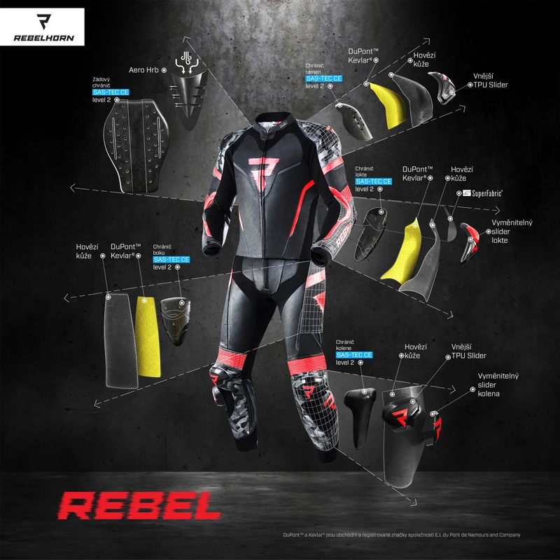 Rebelhorn Rebel Μαύρο-Άσπρο-Κίτρινο Fluo-Κίτρινο κάλυμμα μοτοσικλέτας προσφορά