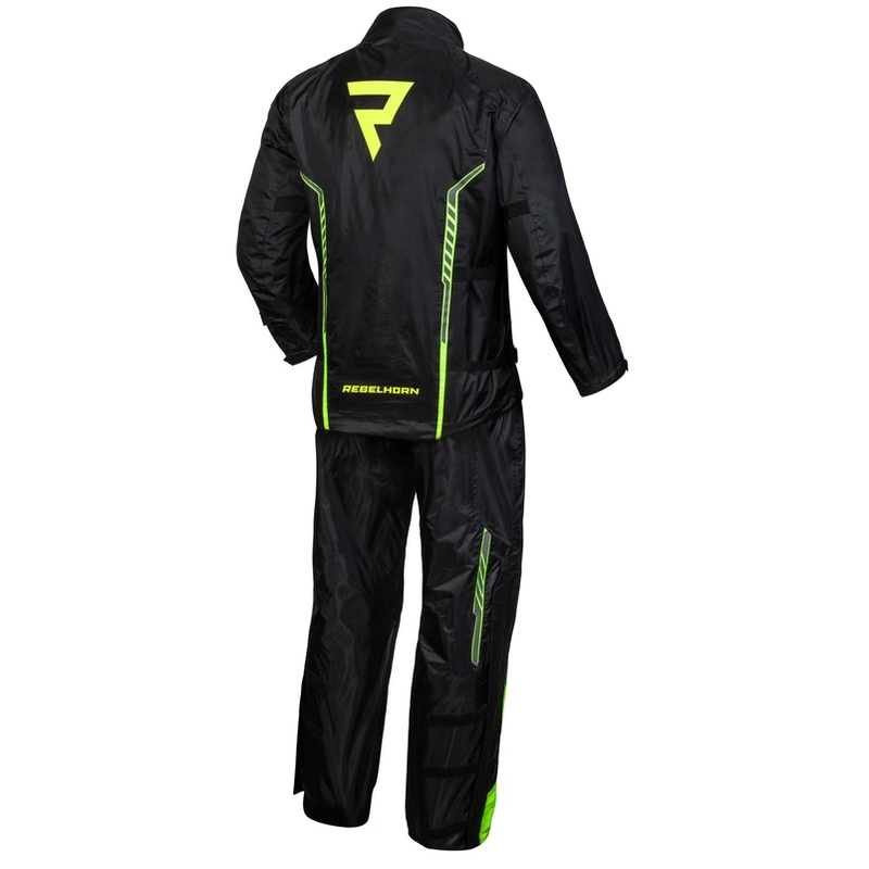 Rebelhorn Patrol Μαύρο-Κίτρινο μπουφάν μοτοσικλέτας Rebelhorn Patrol Black-Fluo Yellow