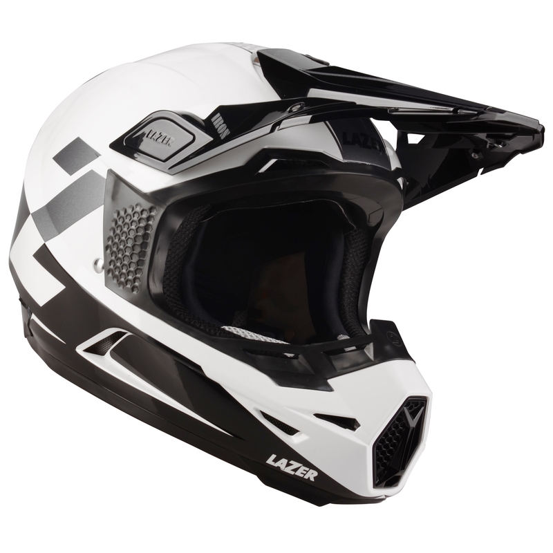Motokrosová přilba Lazer X9 Iron bílo-černo-stříbrná