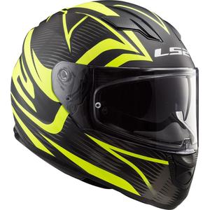 LS2 FF320 Stream Evo Jink μαύρο-φλούο κίτρινο ενσωματωμένο κράνος μοτοσικλέτας
