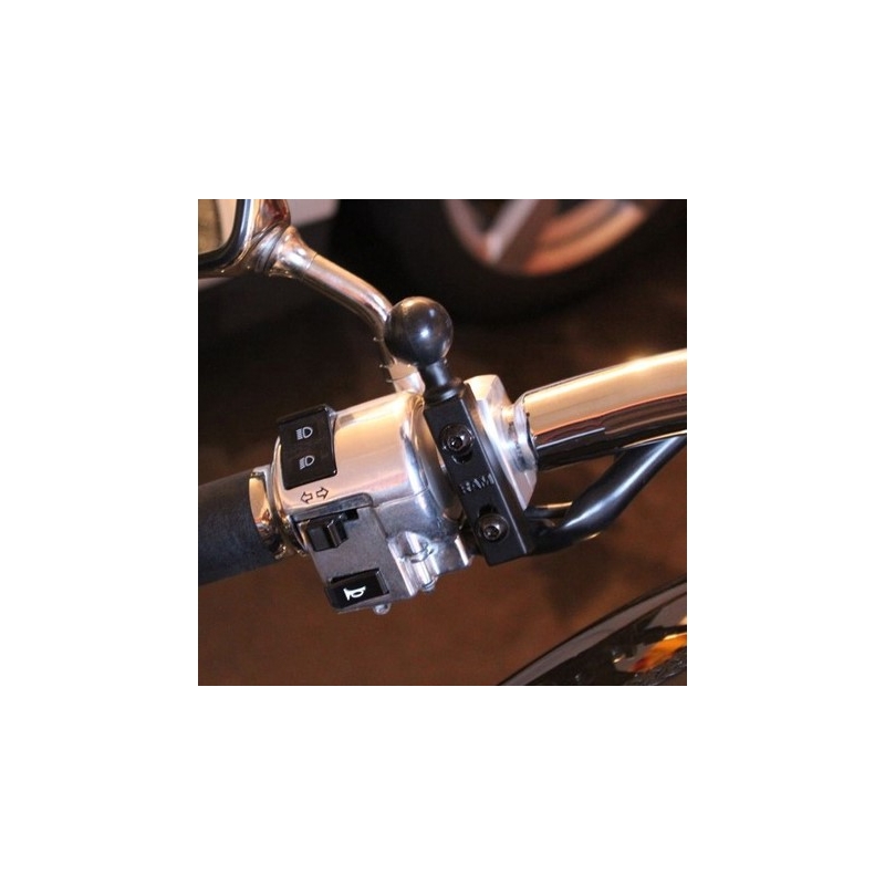 RAM Mounts με πείρο 1" για μανίκι μοτοσυκλέτας φρένου/μοχλού συμπλέκτη