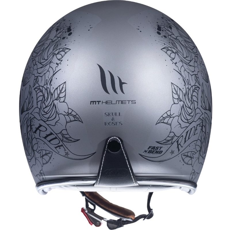 Otevřená přilba na motorku MT LeMans 2 SV SKULL&ROSES šedá matná