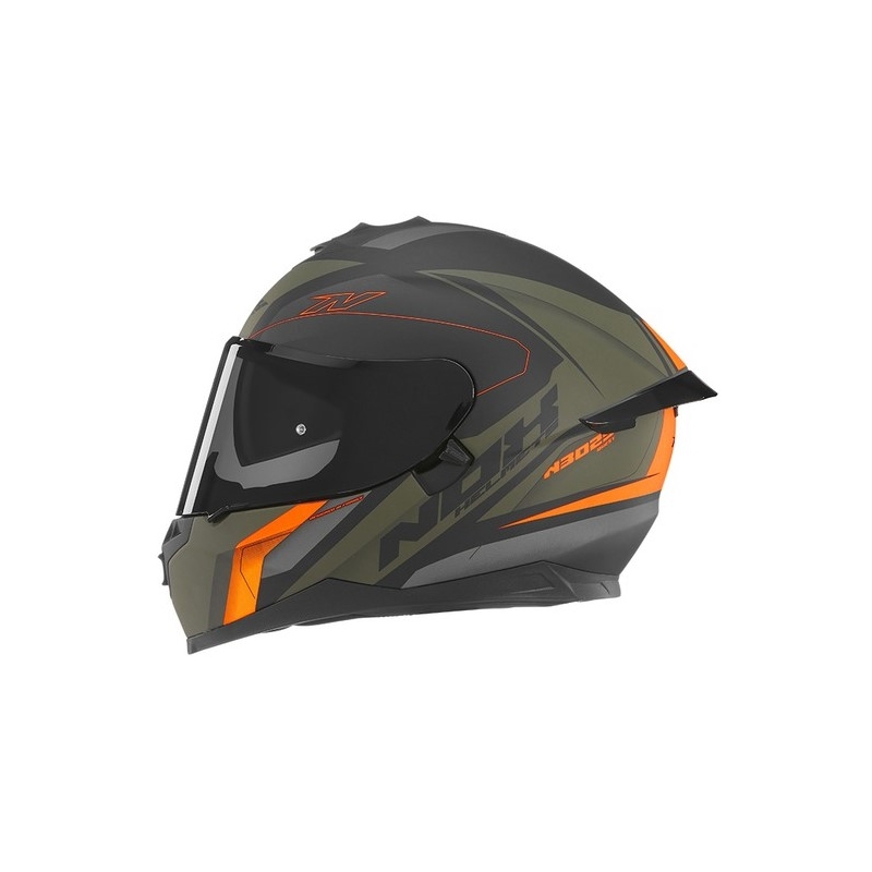 Integrální přilba na motorku NOX N302S Quest černo-zeleno-oranžová