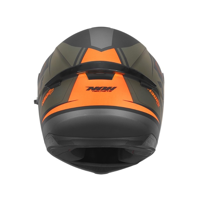 Integrální přilba na motorku NOX N302S Quest černo-zeleno-oranžová