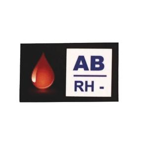 Αυτοκόλλητο ομάδας αίματος AB RH-
