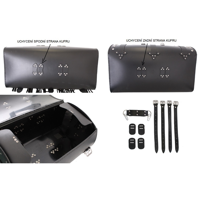 Δερμάτινο πορτμπαγκάζ μοτοσικλέτας για Chopper RSA-14A