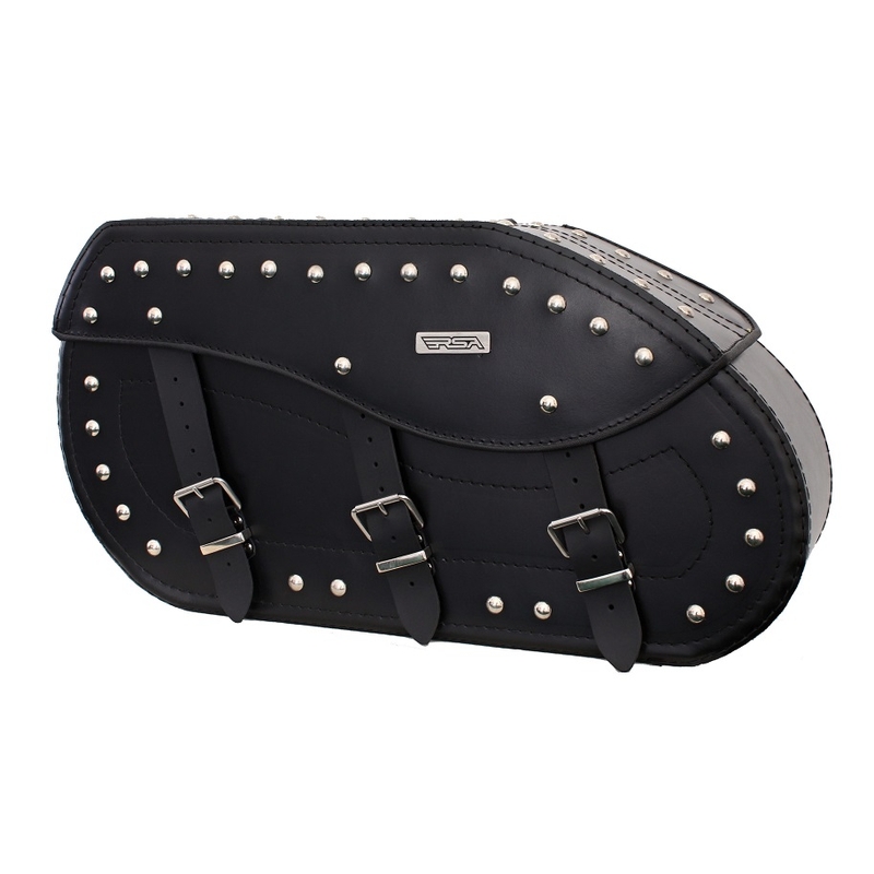 Δερμάτινες τσάντες μοτοσικλέτας Chopper RSA-2B μαύρες